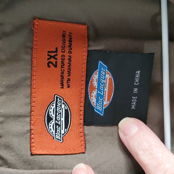 Blac Lacquer, green, work shirt, button down, collared, size 2X, with pockets - Picture 2 of 11